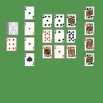 Пасьянс «Патриархи». Цель расклада — перенести все карты в базовые стопки. Подходящую открытую карту можно переместить двойным щелчком или перетаскиванием.